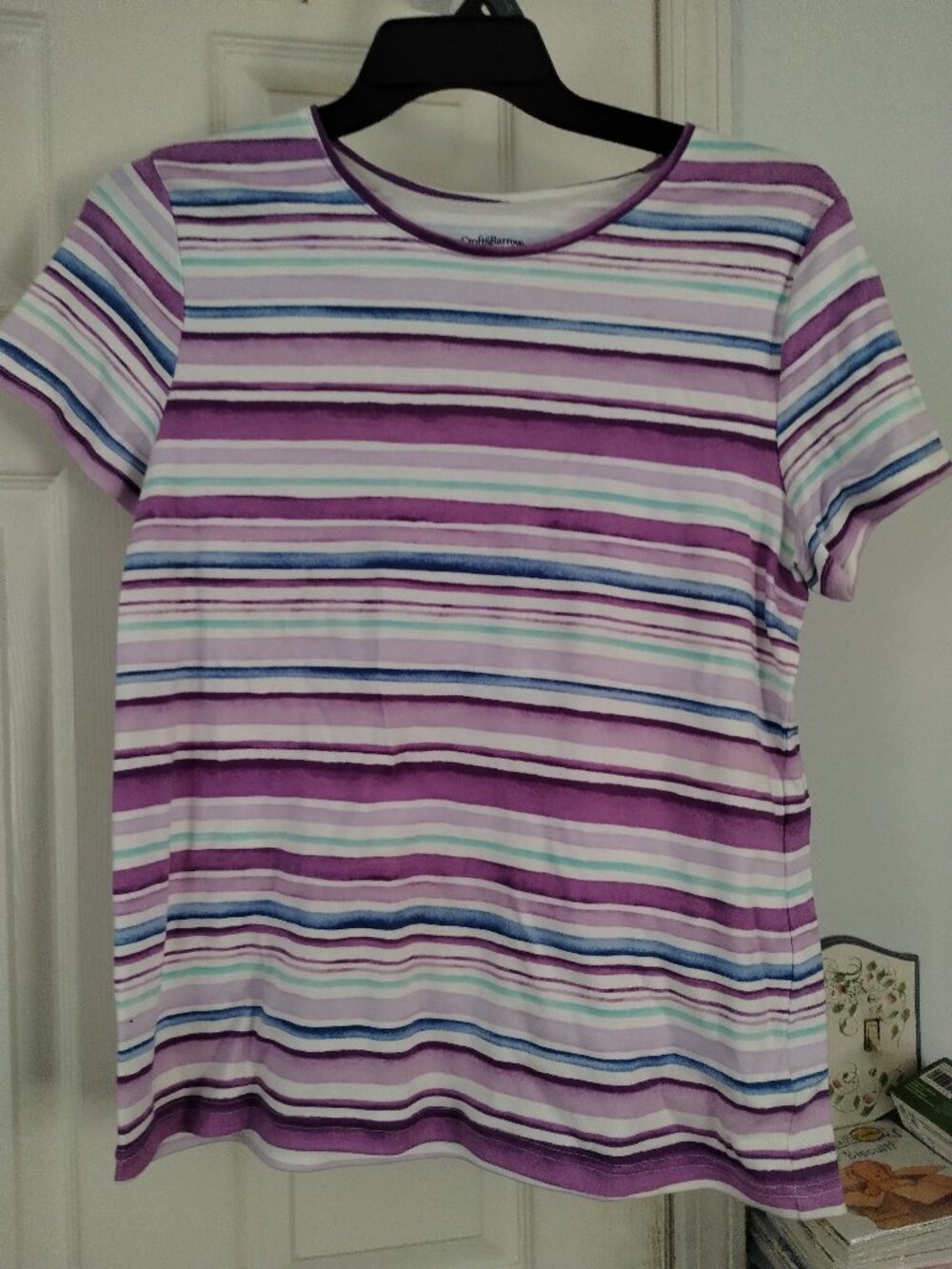 Croft & Barrow multicolored short sleeve classic tee,size- Large